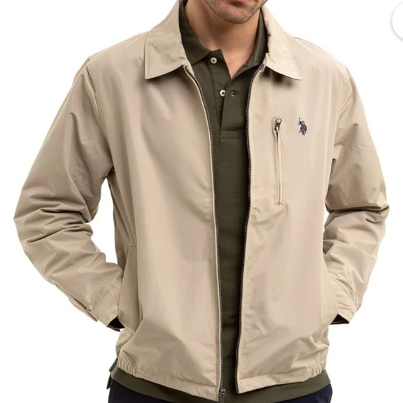 U.S. Polo Assn. Men’s Golf Jacket Tan Size Small - Picture 1 of 14